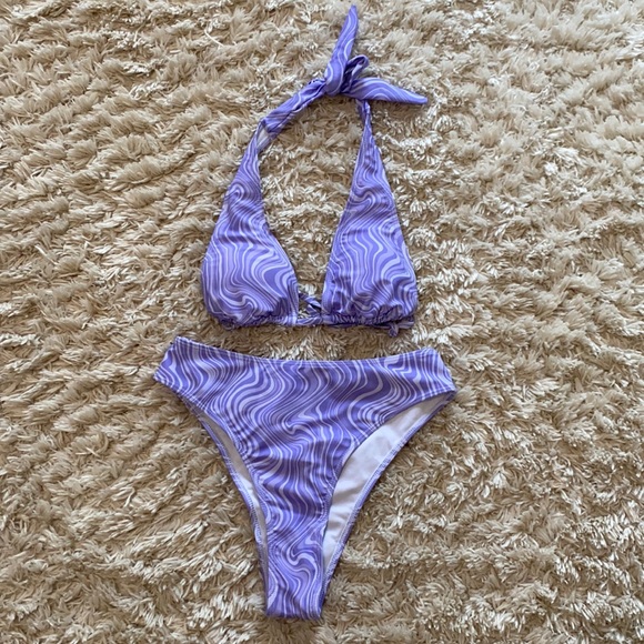 NWT SHEIN Purple Swirl Bikini - Picture 2 of 9